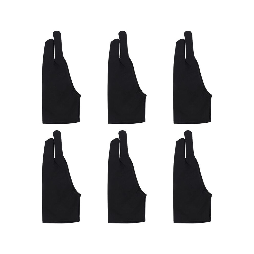Two Finger Artist Glove 6Pcs, Anti Smudge Drawing Glove For Graphic Tablet Painting Sketching Good (Medium) 6032659087105