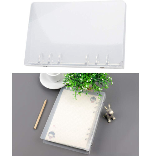 6-Ring Binder Plastic File Folder, Suitable for Letter-Sized Office Supplies A5 2