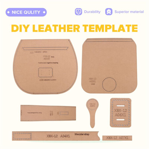 DIY Leather Tool Kit  Handbag Sewing Pattern DIY Handmade  Template Finished Product Size 21x19x6.5CM 1