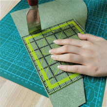 4 PCS Quilting Ruler, Square Quilting Rulers Fabric Cutting Ruler Acrylic Quilters Rulers Clear Mark with Non Slip Rings