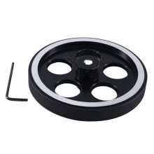 Rueda de Medidor de Codificador de MedicióN de Goma de Aluminio Industrial de 300 Mm X 6 Mm para Codificador Industrial