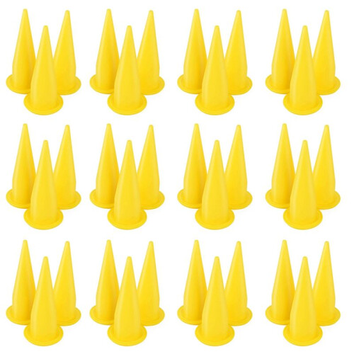 50PCS Yellow Cone Nozzle for Bulk Caulk Tools for Caulking Nozzle Applicator Caulk Cap Replacement