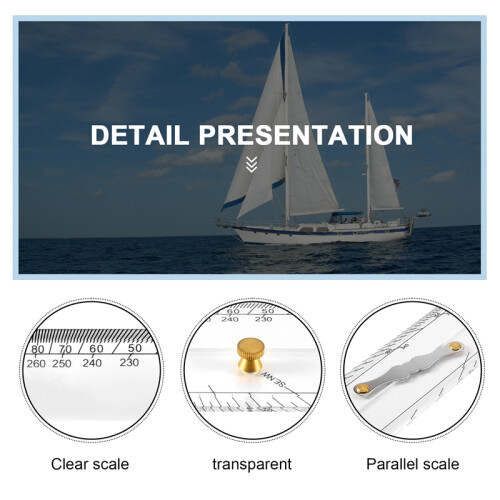 Marine Ruler Parallel Ruler Nautical Charts Parallel Ruler Mapping Points To Pull Parallel Ruler 600MM 1