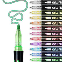 Marcadores MetáLicos de Contorno de 12 Colores, Rotulador de Pintura AcríLica, Rotulador de Dibujo con Purpurina para Madera, Pintura de Roca