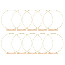 10 Pacote de 10 Polegadas Metal Floral Hoop Wreath Centerpiece DecoraçõEs de Mesa com EspaçOs para DecoraçãO de Mesa de Casamento DIY