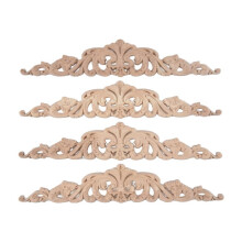 4 Piezas CalcomaníA de Talla de Madera Apliques de Madera Tallados para Muebles Apliques de Esquina Muebles DecoracióN de Puerta del Hogar Bricolaje