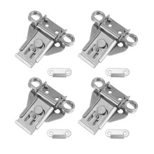 4 Pack 304 Stainless Steel Twist with Keeper and Spring Butterfly Draw for Case Box