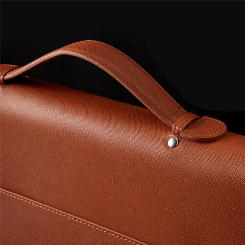 Zippered Portfolio Organizer, Leather Padfolio Binder, Professional Business Binder, Organizer for /Document (Brown) 1