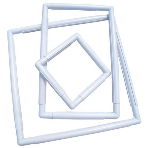Square Embroidery Hoop Frames White Rectangular Hoop Embroidery Snap Frame DIY Sewing Tools for Quilting Silk-Painting 2