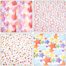 Rainbow Birthday Wrapping Paper,Kids Gift Recyclable Birthday Women Girls Boys,for All Gift Wrap Decoration Occasions