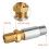 Burner Connection Kit, Propane Fire Pit Replacement with 1/2In Control Valve Key Set, Adjustable Pressure Regulator Hose 4