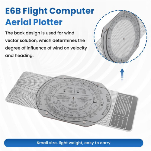 E6B Flight Computer Aviation Plotter Circulaire Rekenliniaal Gebruikt in Aviation Flight Training  Training, Stages 1