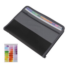 Estante de Almacenamiento de Carpeta de Archivos 13 Bolsillos, Bolsa Almacenamiento Caja Archivo, con Cremallera, Adecuado para Papel A4, Billetes de
