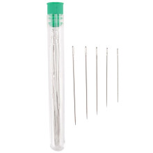 25 Aiguilles à Coudre à Gros Chas - 5 Tailles D'Aiguilles à Coudre à la Main à Gros Chas dans un Tube de Rangement Transparent pour la Couture et
