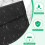 PU Leather A4 File Folder Document Holder Waterproof Portfolio Envelope Folder Case with Snap Closure(Black) 3