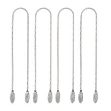 4 Pcs Napkin Chain Napkin Holder Napkin Clips Chain Flexible Lanyard Neck Strap for Seniors Older Adults Children