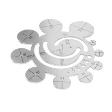 Ronde Lederen Snijgereedschappen Metalen Hoeksnijliniaal Cirkel voor Doe-Het-Zelf Leerbewerking Werken Tekenen Leerprojecten B