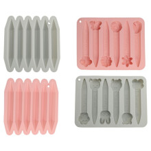 4 Pack Assorted Crayon Mold Cavities 3D Crayon Silicone Mold Triangle Crayon Mold Silicone Chocolate Making Mold