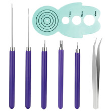 Set di Strumenti per Quilling, 5 Pezzi di Strumenti per Fiori di Carta, Strumenti per Quilling con Intaglio per Arrotolare Fiori di Carta, DIY per