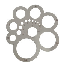 Leather Cutting Tool Corner Cutter Circle Drawing Template Metal Ruler for Leathercraft Woodworking Sewing DIY
