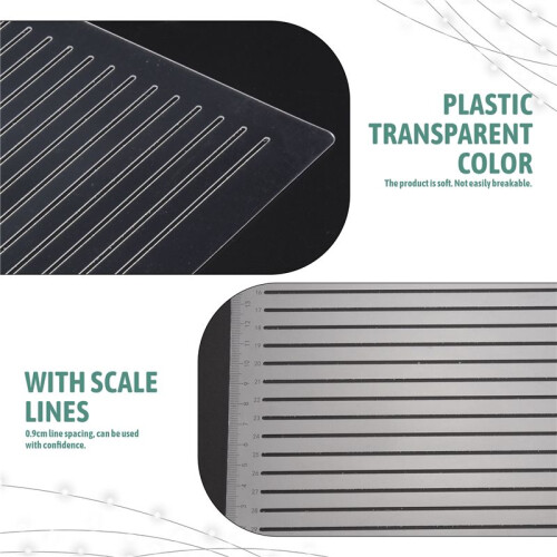 2 Pcs Plastic Straight  Stencil Template for Journaling Spacing  Lettering Guide 11 Inch Scale Writing Ruler 1
