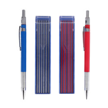 2 Pcs Streak Welders Pencil with 24 Pcs 2mm Refills Mechanical Pencil with Built in Sharpener Carpenter Pencils