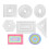 6 Pieces Cutting Die Stencils Metal Set,Different 1