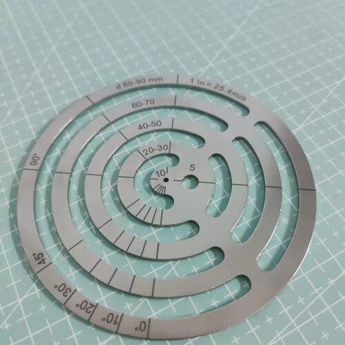 Leather Cutting Tools Corner Cutting Ruler Metal Concentric Circles Template Round Leather Corner Punch 1