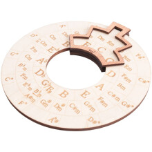 Wooden Melody Tool,Chord Wheel for Musicians, Circle Wooden Wheel and Musical Enlightenment Tool