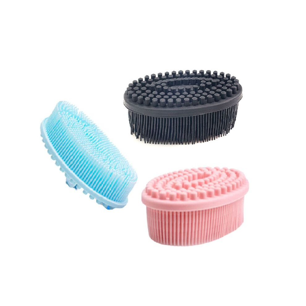 Istovo 3-Pack Silicone Body Scrubber Exfoliating Body Scrubber Soft Silicone Loofah Body Scrubber Massage Bath Shampoo Brush