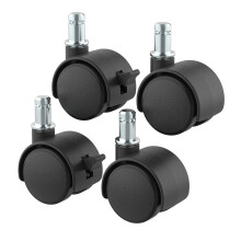 Trash Can Mobile Attachable Wheels Replacement for 8 Gallon to 23 Gallon Trash Cans Stainless Garbage Can Wheels - 4 Pcs