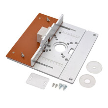 Aluminium Router Table Insert Plate Electric Wood Milling Flip Board with Miter Gauge Guide Set Table Saw Workbench-B