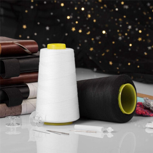 All-Purpose Black Thread for Sewing Polyester Sewing Thread of 3000 Yards Each Spool Thread for Sewing Machine Thread 2