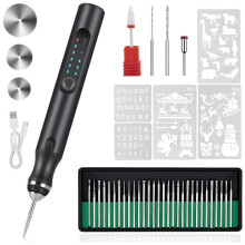 Elektrischer Gravierstift, Kabellose Graviermaschine, Tragbarer DIY-Rotationsgravierer zum Schnitzen Von Schmuck, Holz, Glas und Steinen