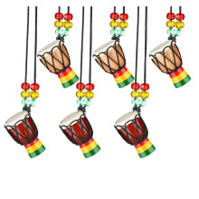 Instrument Necklaces,Djembe Drum, Pendant,African Drum,Wooden Classic Hand Drums,Necklace Drums and Percussion