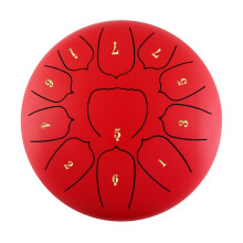 6 Inch 11 Tone Steel Tongue Drum Hand Pan Drum Drumstick Percussion Music Instrument Tambourine Drum Accessories-D