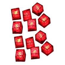 12PCS Waterproof LED Ice- Flashing Glow in the Dark Light for Bar Club Drinking Party Decoration C