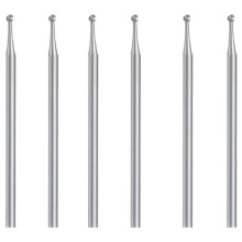 6 Pcs Burr Set, 3/32 Inch Shank Sphere Burs Jewelry Carving Bits(2.1mm)