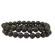 Ongeveer 126 Stuks 6 mm Natuurlijke Edelsteen Kralen Zwarte Agaat Kralen Ronde Losse Kralen voor Sieraden Maken met Kristal Stretch Koord