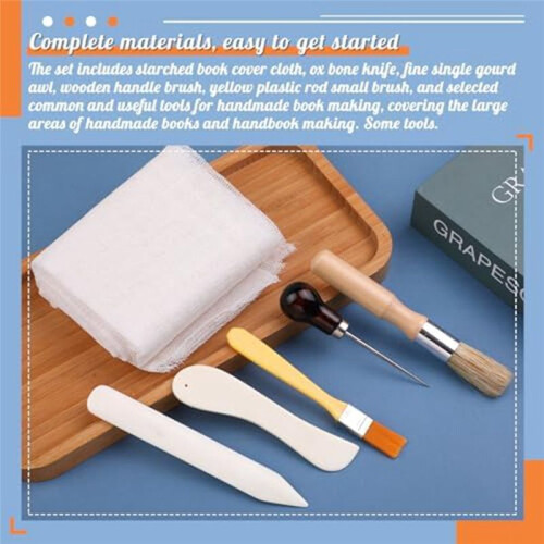 Bone Folders Kit, Bone Folders, Makers,Bookbinding Kit, for Bookbinding Making Paper Crafts Quilting Leathercraft A 2