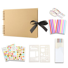 DIY-Scrapbook-Album, 11,4 X 8,5 Zoll, 80 Seiten, Fotoalbum, Scrapbook, Dickes DIY-Sammelalbum für Abschlussgeschenke, Gelb