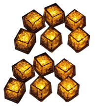 12PCS Waterproof LED Ice- Flashing Glow in the Dark Light for Bar Club Drinking Party Decoration A