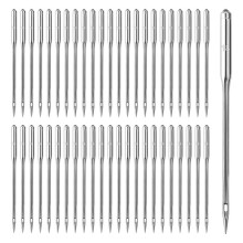 100PCS Sewing Machine Needles Universal Sizes Heavy Duty Sewing Machine Needles for Embroidery Leather Jeans (110/18)