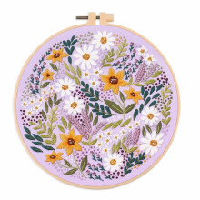 Stickset für Anfänger und Stickbegeisterte, Inklusive Blumenlandschaft mit Fadennadeln,D