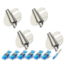 Conjunto de Calcador de Bainha Enrolada para Costura 4 Unidades (4/6/8/10MM), Acessórios Universais para Máquinas de Costura Calcador de Bainha