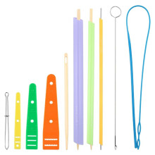 Quick Turn Fabric Set, Versatile Fabric Tube Turner for Sewing Drawstring Threader Tool Fabric Turning Tube
