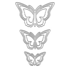 3 Unidades de Cortes de Metal de Borboleta 3D, Borboleta Cortada para Fazer Cartões, Matrizes de Corte de Moldura de Borboleta