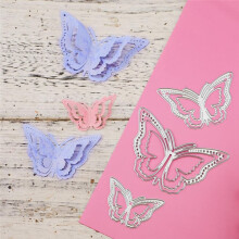 3Pcs 3D Butterfly Metal Die Cuts, Butterfly Die Cut for Card Making Butterfly Frame Cutting Dies