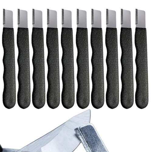 Portable Quick Knife Sharpener, Lawn Mower Dull Blade Sharpener, Multifunctional Garden Tool Sharpener,Black 2
