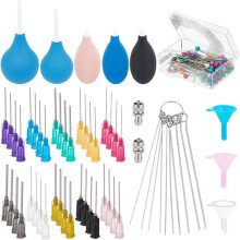160 Pcs Ceramic Precision Applicator Set, Pottery Tools Supplies, 5 Pcs Ceramic Glaze Squeeze Bottle with Adapter